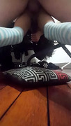 Petite desi crossdresser pounded doggy style and cums hard.