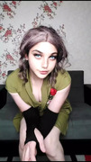 Fabulous in Green: Three Wigs, One Dress, and Smooth Girly Legs!