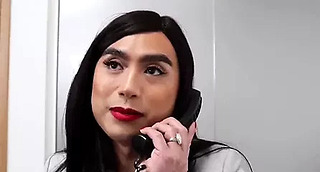 Asian Crossdresser in Pantyhose