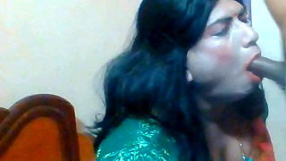 Crossdresser Facefucked Slapped Puking