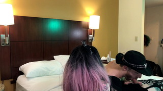 HOTTEST Emo Crossdresser Gets Blowjob from Cowboy