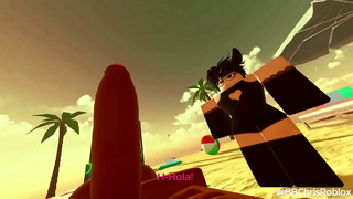 Black bull fucking femboy bunny in roblox. (spanish sub)