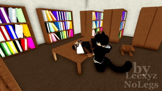 Roblox femboy in stocking got fucked by a white catboy