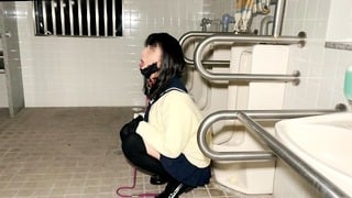 Exposing Myself as a Toilet in Public at Night