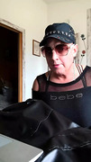 Vid 2 another angle Sexy Hot Crossdresser French Nails Leather Jacket