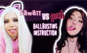 Kawaii Vs Goth – Ballbusting Instruction