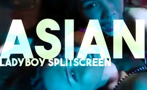 Asian Ladyboy Split Screen