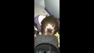 Real Sissy Gives Glory Hole Blowjob