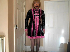 Ball gagged sissy maid