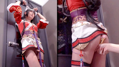 League of Legend Ahri cosplayer Tied up, hentai japanese shemale cosplay 12