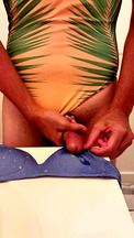 In the step moms swimsuit and another cum on cute little star bra
